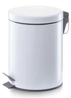 Produktbild von Zeller Treteimer, 5 ltr., weiß, Metall Ø 20,5 x 28 cm