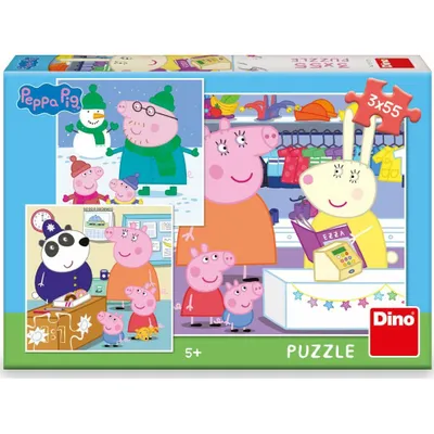 Produktbild von DINO Puzzle Peppa Pig 3x55 Teile