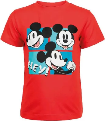 Produktbild von Disney Mickey Maus Kinder Jungen kurzarm T-Shirt Shirt – Rot / 92