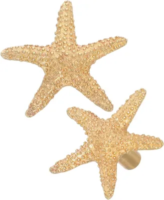 Produktbild von Sternförmige Möbelgriffe aus Messing, 2 Stück, Gold – für Kinderkommoden und Schranktüren, kinderfreundliches Design, einfache Montage