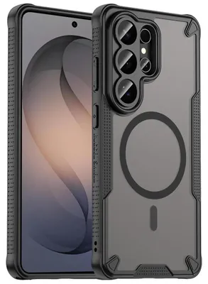 Immagine prodotto di Custodia Defender per Samsung Galaxy S26 Ultra, custodia protettiva nera opaca con cover posteriore Magsafe