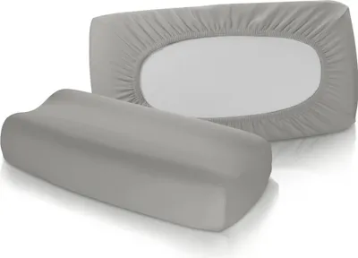 Produktbild von Fleuresse Vital-Comfort Jersey-Bezug für Nackenstützkissen grau