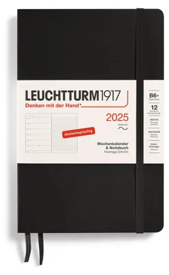 Produktbild von LEUCHTTURM1917 370519 Wochenkalender & Notizbuch Paperback (B6+) 2025, Softcover