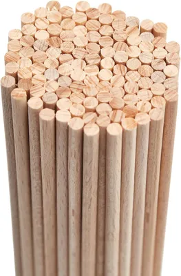 Imagen del producto de Palitos de madera de haya, 125 unidades, 25 cm x 4 mm, para proyectos creativos