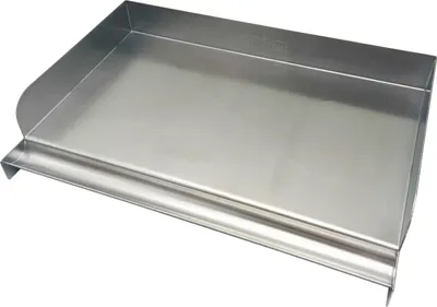 Produktbild von Grillfürst Edelstahl Grillplatte Plancha Teppanyaki Pfanne, 41x28x8 cm, mit 5 cm hoher Anschlagkante und integriertem Flüssigkeitsreservoir, für Gasgrills, 1.5mm, 21-003