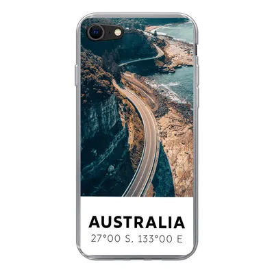 Produktbild von MuchoWow® Handyhülle Schutzhülle Hülle für iPhone 8 Australien - Meer - Schnellstraße - Sommer Silikon Softcase Handy Hülle - Schutzhaube