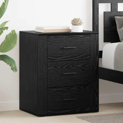 Produktbild von vidaXL Nachttisch Schwarz Eichen-Optik 35 x 50 x 60 cm Holzwerkstoff