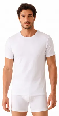 Imagen del producto de Abanderado: Camiseta de algodón de manga corta para hombre, cuello redondo, modelo AA016