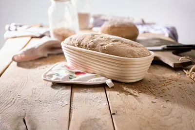 Produktbild von Gärkorb aus Peddigrohr, oval, 30x12x6 cm, Brotform