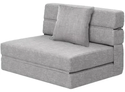 Immagine prodotto di Divano letto pieghevole, colore grigio chiaro, dimensioni 100 x 190 cm