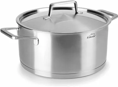 Produktbild von Lacor Foodie 45026 Kochtopf inkl. Deckel, Edelstahl, 26 cm Durchmesser, Induktionsherd-geeignet
