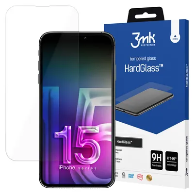 Immagine prodotto di 3mk Display Vetro Temperato HardGlass per iPhone 15 Pro Max 0,3 mm 9H, Immagine generata dall'IA