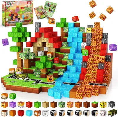 Produktbild von Magnetische Bausteine 100 Teile, 3D Konstruktionsspielzeug, für Kinder