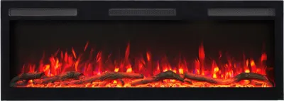 Produktbild von Elektrokamin AFLAMO Majestic 107 PRO - Ultra-realistische Flammenoptik - Zur Wandmontage oder zum Einbauen - 107x45x12 cm - Dekorativer LED-Elektrokamin mit Heizfunktion 750/1500 W