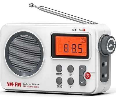 Zdjęcie produktu dla Radio fm amworldband budzik timer duży wyświetlacz USB baterie