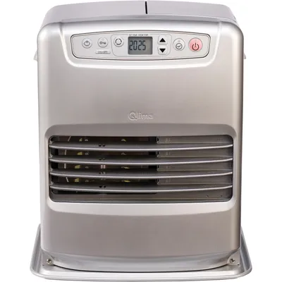 A silver Qlima SRE 3231 C-2 heater is shown against a white background.
