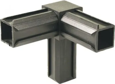 Produktbild von GAH-Alberts XD-Rohrverbinder 90° plus ein rechtwinkeliger Abgang, Schwarz, 10 Stück(e)
