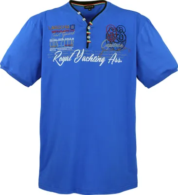 Produktbild von Übergrössen Hippes T-Shirt Kurzarm LAVECCHIA LV-608 Royalblau 3XL