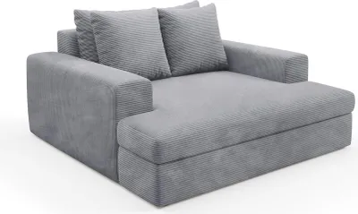 Immagine prodotto di Comazzo - Divano Fisso 2 Posti, 162x167x86h cm Grigio Chiaro, Cuscini Sfoderabili