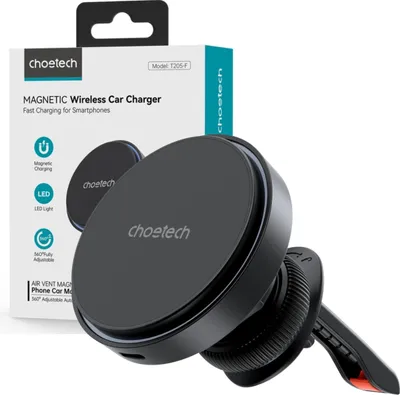 Image de Choetech T205-F Support magnétique avec chargeur inductif 15W pour Air Grille - Noir