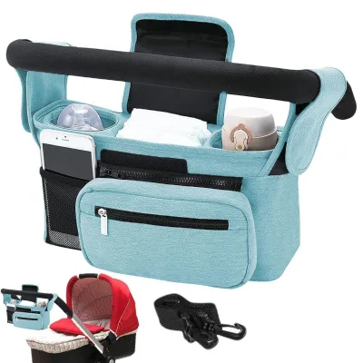 Immagine prodotto di Borsa portaoggetti per passeggino con portabicchieri