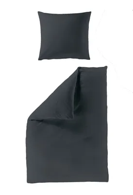 Produktbild von Traumschloss Satin Bettwäsche uni 155 x 220 cm graphit UNI, unifarben