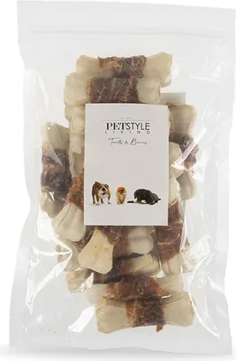 Produktbild von Petstyle Living Gepresste Kauknochen mit Ente - Hundesnack - 25 Stück - 7,5cm