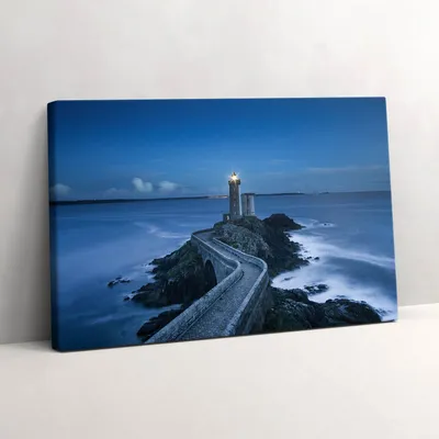 Produktbild von Der Weg zum Leuchtturm – Leinwandbild Wandbild – 30x20 cm – Leinwandbilder – Wandbilder – Schlafzimmer – Flur
