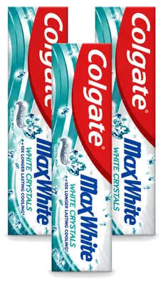 Productafbeelding van 3 x Colgate Max White Whitening Crystals tandpasta - 100 ml - Voordeelverpakking - 3 stuks