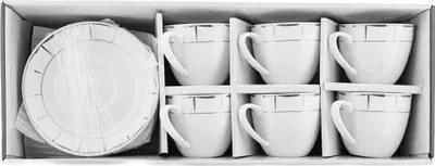 Obrázek produktu pro 12dílná sada šálků na kávu Weissberg s kostkovaným vzorem - porcelán 175 ml