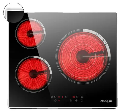 Obrázok produktu pre Vstavaná keramická varná doska, 3 zóny, 5700 W, čierna