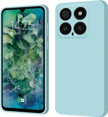 Produktbild von Hülle für Xiaomi 14 Case Cover Bumper Silikon Softgrip Schutzhülle Farbe: Hellblau