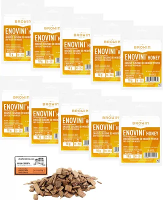 Produktbild von 10 x Honigwein Hefe 10g/25L + Eichenholzchips, Trocken Methefe, Weinhefe