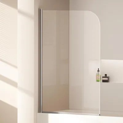 Zdjęcie produktu dla EMKE 90x140cm Parawan prysznicowy do wanny Parawan składany Kabina prysznicowa Przystawka do wanny Łatwa w czyszczeniu powłoka NANO
