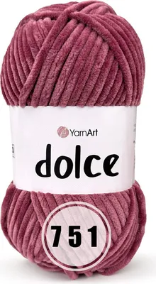 Produktbild von YarnArt Dolce Garn dunkelrose, 100% Polyester, 120m/100g, Nadelstärke 4,0-6,5mm