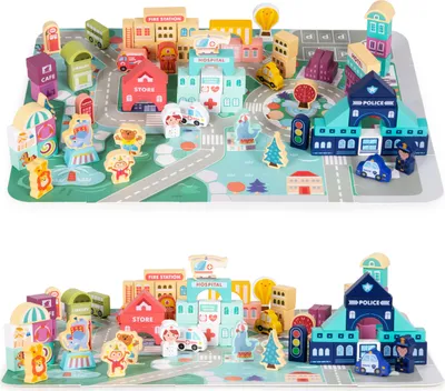 Produktbild von Set von Lernwürfeln mit Matte Ecotoys 121 Stück