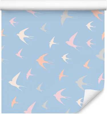 Produktbild von 10m VLIES TAPETE Rolle Vügel Fliegende Schwalben Himmel Natur Ornamente XXL