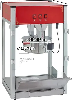 Image de Machine à pop-corn, puissance 850 W, système deconvivial, 12 oz