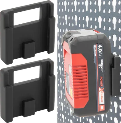 Produktbild von 2x Akku Halter für Einhell Power-X-Charge für Küpper Lochwand Halterung 18V Akkus