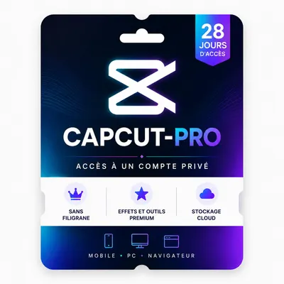 Image de CapCut Pro - Accès au compte pendant 28 jours | Livraison par e-mail, Image générée par une IA