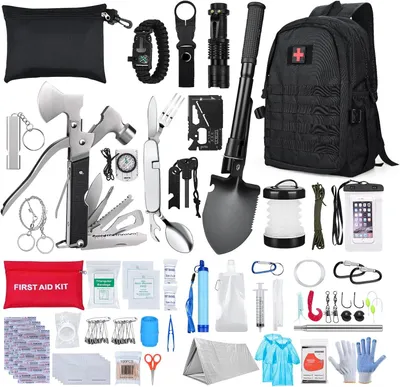 Produktbild von Survival Kit/Notfallset für Camping mit Erste-Hilfe-Set, Geschenke für Männer