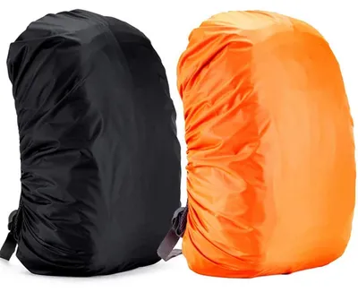 Immagine prodotto di Copertura impermeabile per zaino, 2 pezzi, arancione, per zaini da 45-55 litri