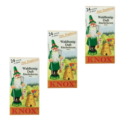 Produktbild von KNOX - 3er Set Räucherkerzen Räucherkegel Gr. M - Waldhonig