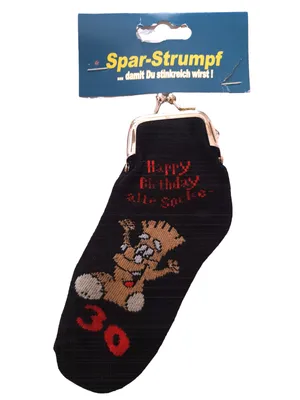 Produktbild von 1 SPAR-STRUMPF HAPPY BIRTHDAY ALTE SOCKE 30.Geburtstag Deko - Socke - Strumpf