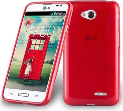 Produktbild von Cadorabo Hülle für LG L70 (1. SIM) Schutz Hülle in Rot Schutzhülle TPU Silikon Etui Case Cover