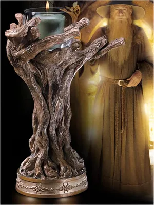 Produktbild von Herr der Ringe Kerzenstaender Gandalf der Graue 23 cm