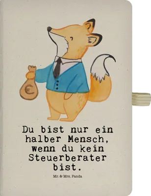 Produktbild von Mr. & Mrs. Panda notizbuch Steuerberater Herz - Transparent - Geschenk, Kladde, Skizzenbuch, Tagebuch, Schreibheft, Journal