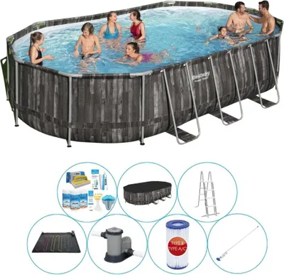 Zdjęcie produktu dla Zestaw basenowy - Bestway Power Steel Oval 610x366x122 cm