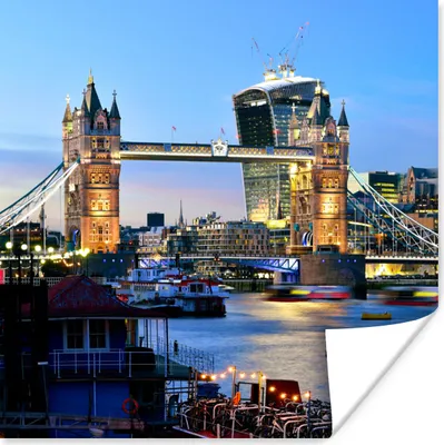 Produktbild von MuchoWow® Poster Tower Bridge - London - England 50x50 cm - Wohnzimmerdekoration