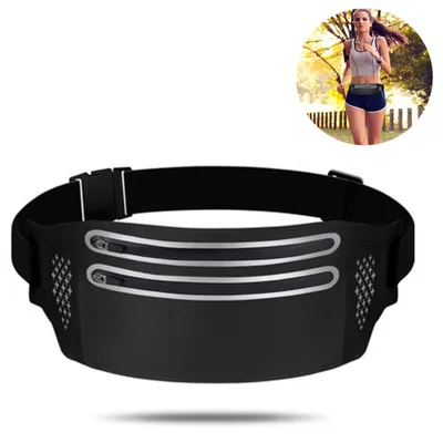 Produktbild von Laufgürtel Ultraleicht wasserdichte，Handytasche Sport Running Bauchtasche Sport Lauftasche Laufen Gürteltasche für Damen Herren，Handy Lauftasche für Laufen,Joggen,Radfahren,Wandern,Reisen(Schwarz)